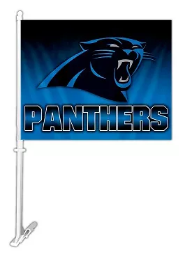 Carolina Panthers NFL Car Flag (Ombre) - 11.5" x 14.5", Without Fringe