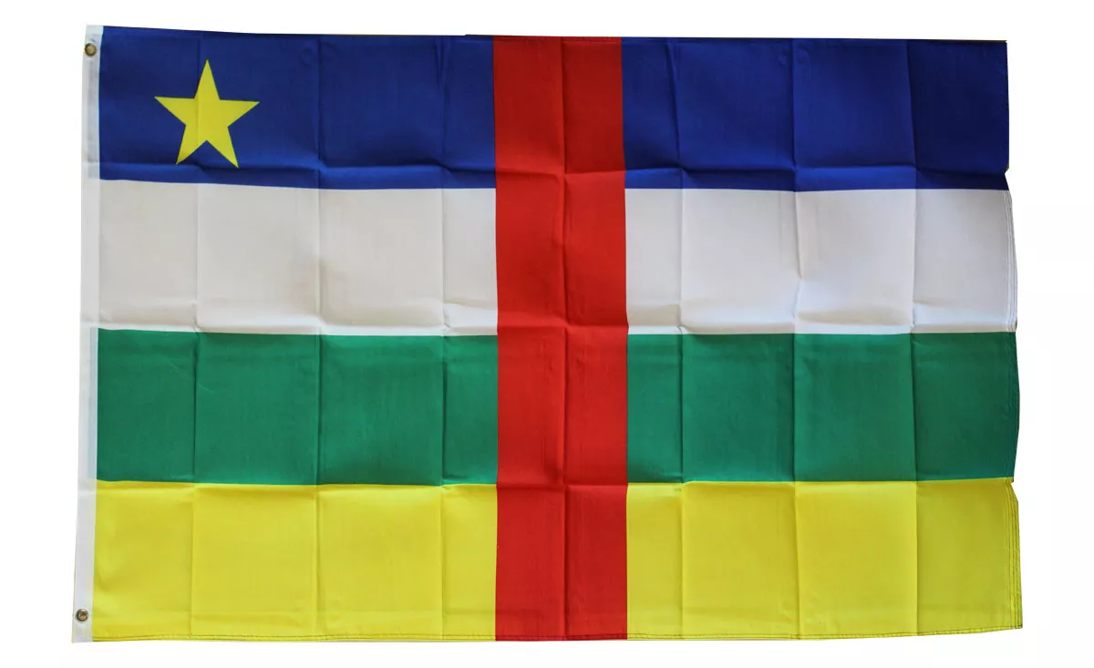 Central African Republic - 3'X5' Polyester Flag - Lightweight Polyester, 3' x 5', Without Fringe, Grommets