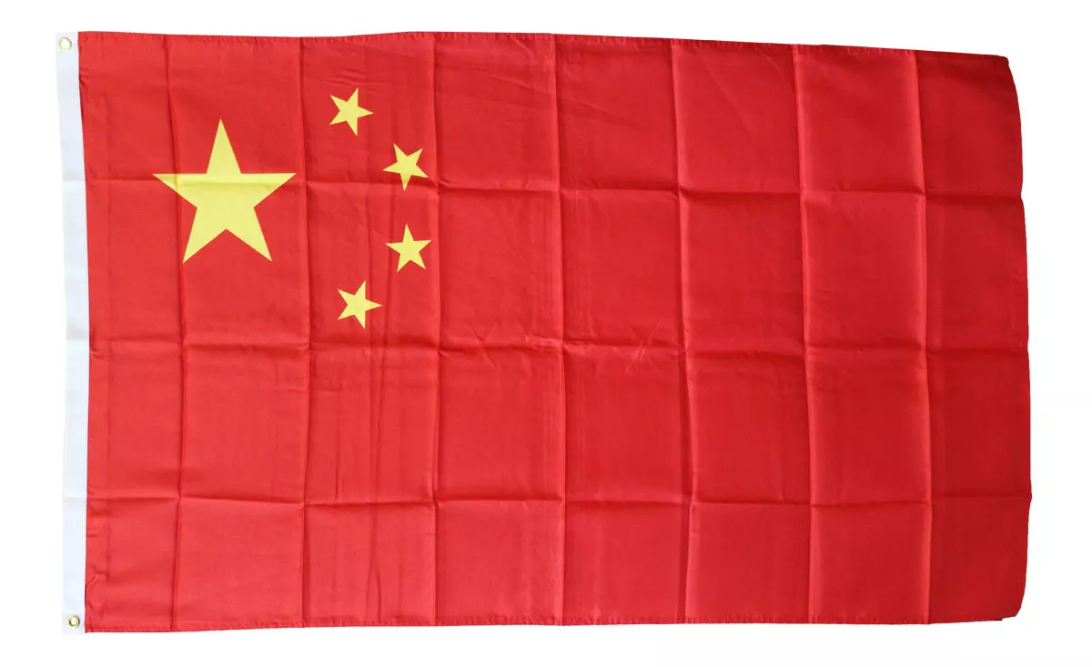 China - 3'X5' Polyester Flag - Lightweight Polyester, 3' x 5', Without Fringe, Grommets