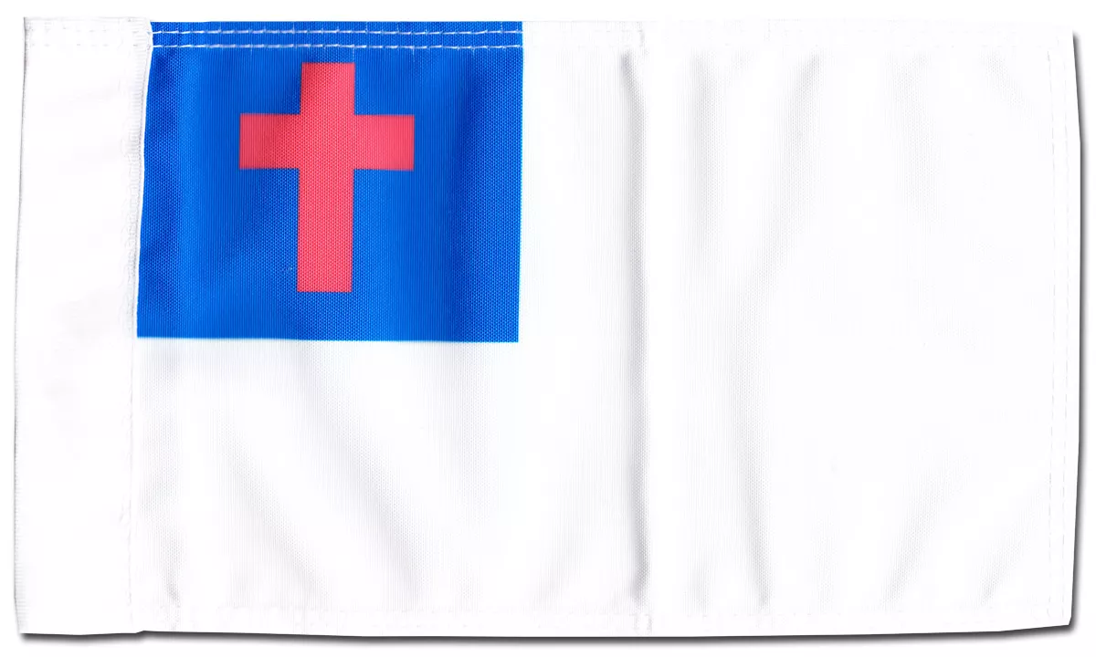 Christian - 5.5" x 8.5" Motorcycle Flag - 5.5" x 8.5", Without Fringe