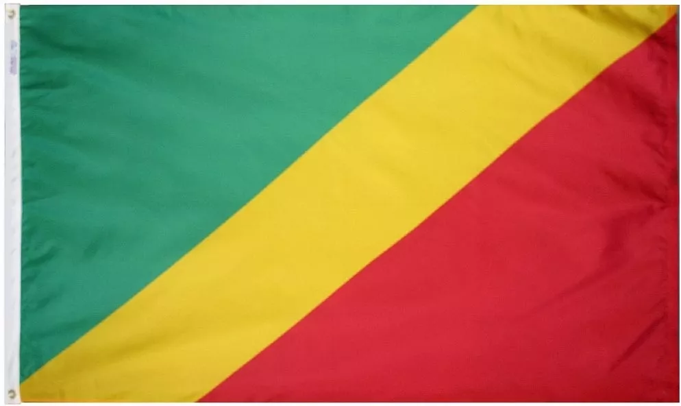 Congo - Rep. Of - 4'X6' Nylon Flag - Nylon, Without Fringe, Grommets