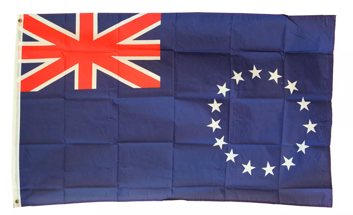 Cook Islands - 3'X5' Polyester Flag - Lightweight Polyester, 3' x 5', Without Fringe, Grommets