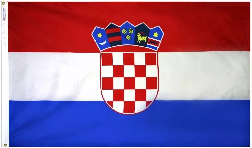 Croatia - 2'X3' Nylon Flag - Nylon, Without Fringe, Grommets
