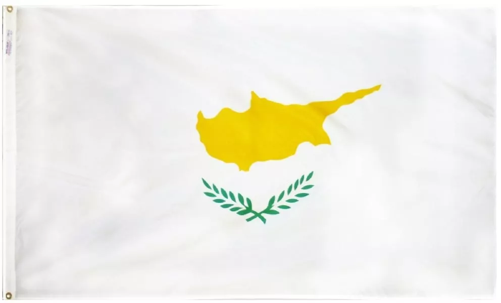 Cyprus - 4'X6' Nylon Flag - Nylon, Without Fringe, Grommets