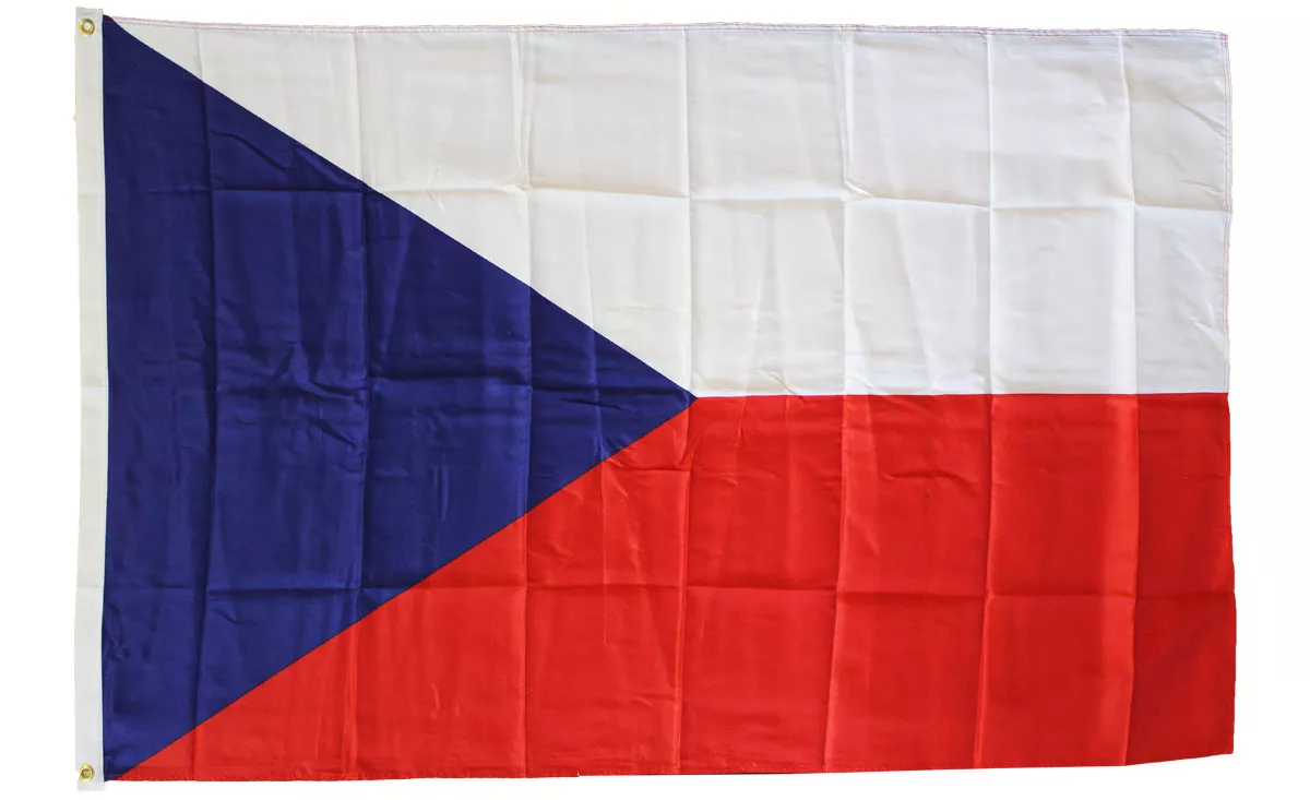 Czech Republic - 3'X5' Polyester Flag - Lightweight Polyester, 3' x 5', Without Fringe, Grommets