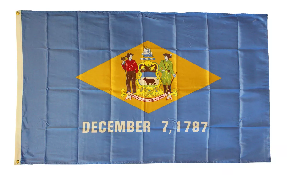 Delaware - 3'X5' Polyester Flag - Lightweight Polyester, 3' x 5', Without Fringe