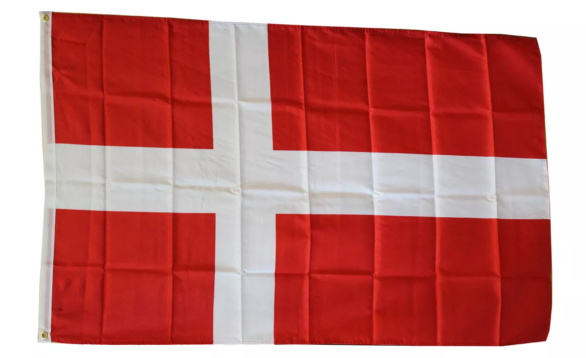 Denmark - 3'X5' Polyester Flag - Lightweight Polyester, 3' x 5', Without Fringe, Grommets