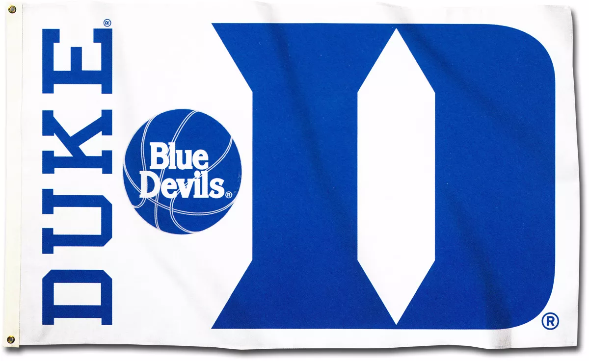 Duke - 3' x 5' NCAA Polyester Flag - Medium Knit Polyester, 3' x 5', Without Fringe, Grommets, Dyed