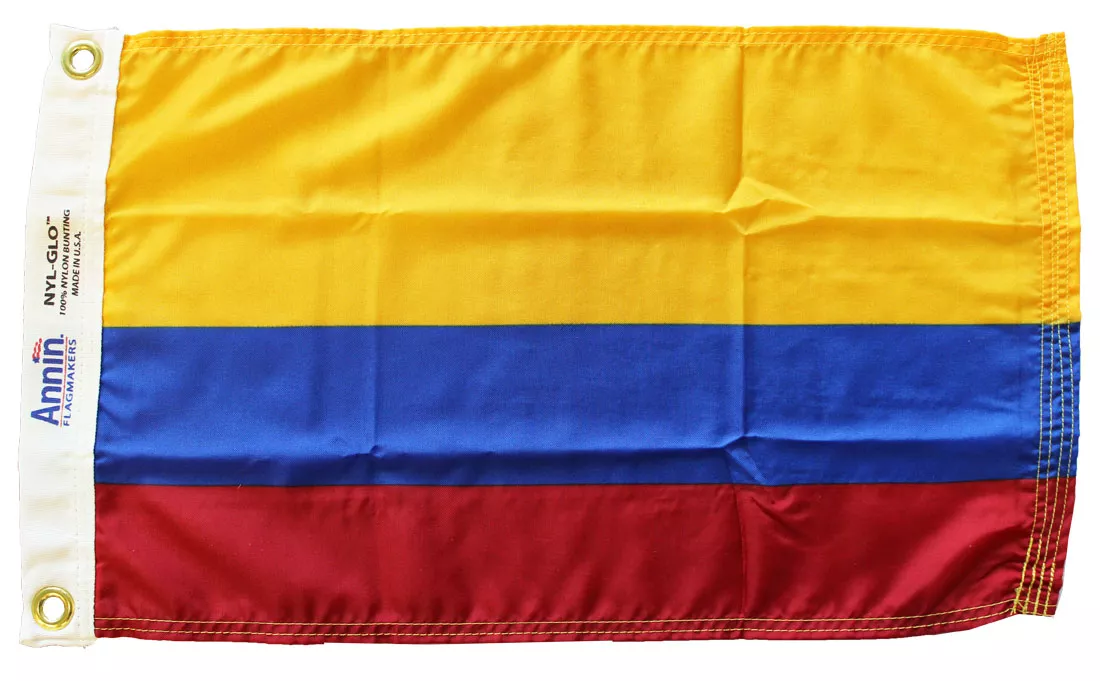 Ecuador - 12"X18" Nylon Flag (Civil) - Nylon, Without Fringe, Grommets