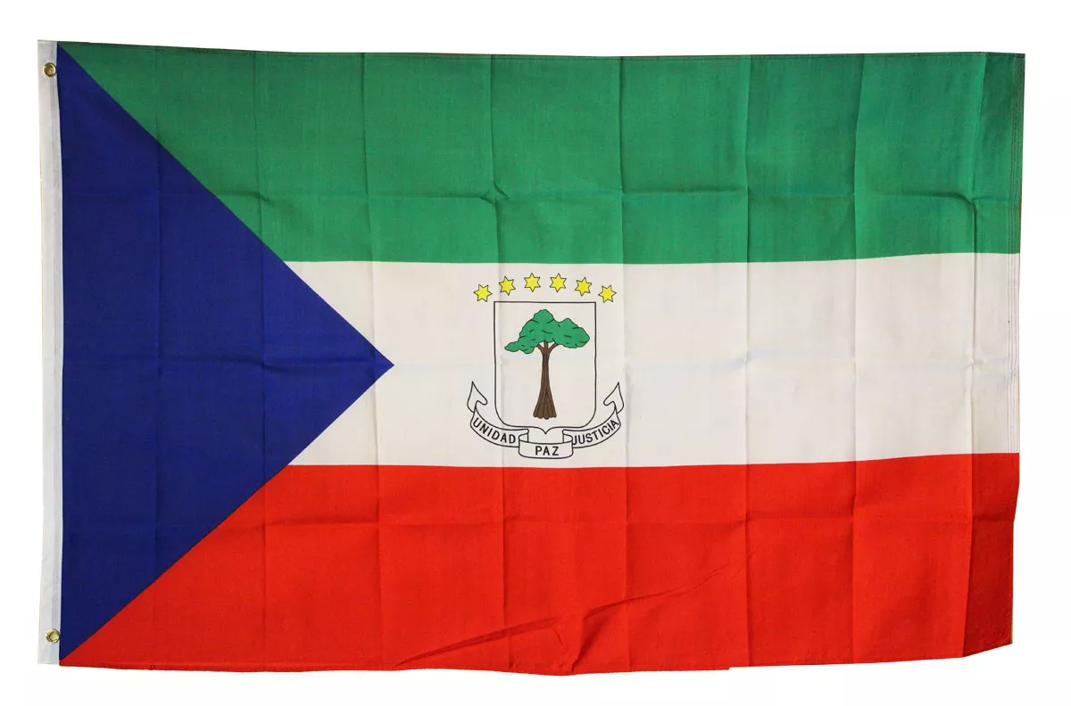 Equatorial Guinea (State) - 3'X5' Polyester Flag - Lightweight Polyester, 3' x 5', Without Fringe, Grommets