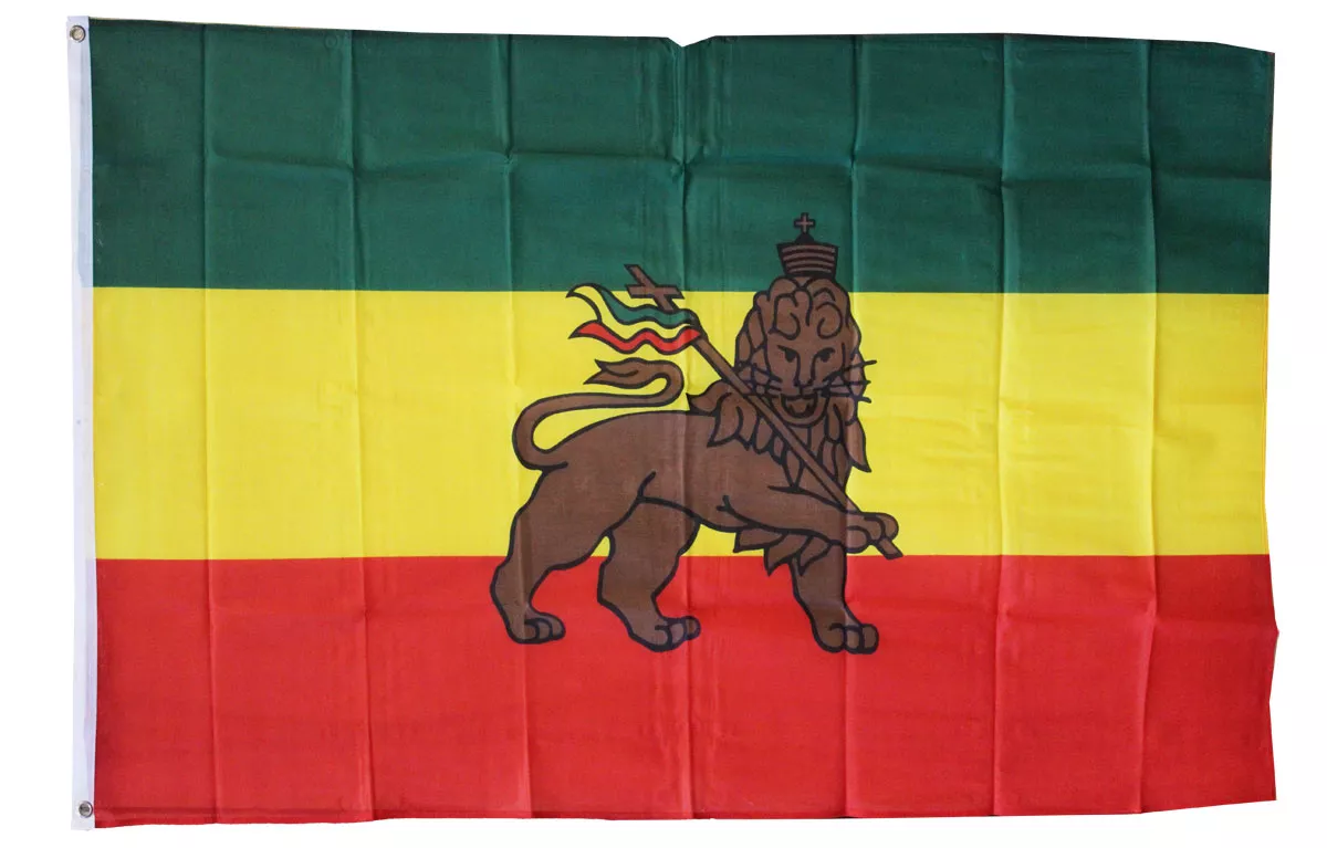 Ethiopia - 3'X5' Polyester Flag (Lion) - Lightweight Polyester, 3' x 5', Without Fringe