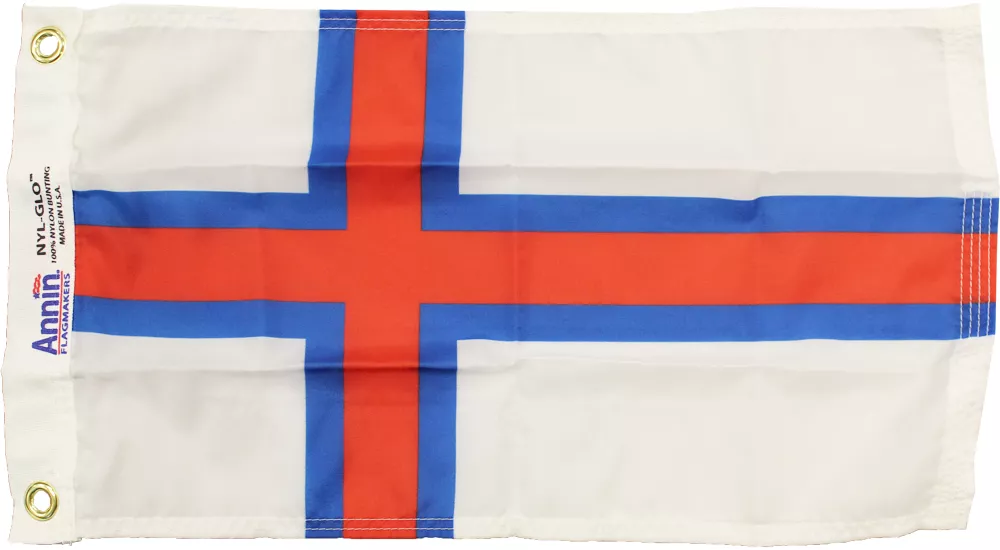 Faroe Islands - 12"X18" Nylon Flag - Nylon, Without Fringe, Grommets