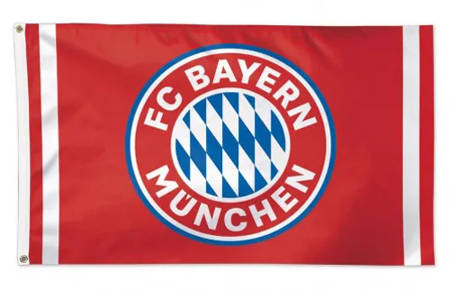 FC Bayern Muenchen - 3' x 5' Polyester Flag - Medium Knit Polyester, 3' x 5', Without Fringe, Grommets, Dyed