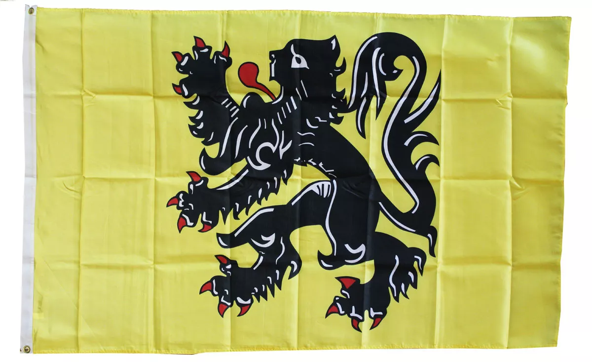 Flanders - 3'X5' Polyester Flag (Region of Belgium) - Lightweight Polyester, 3' x 5', Without Fringe, Grommets