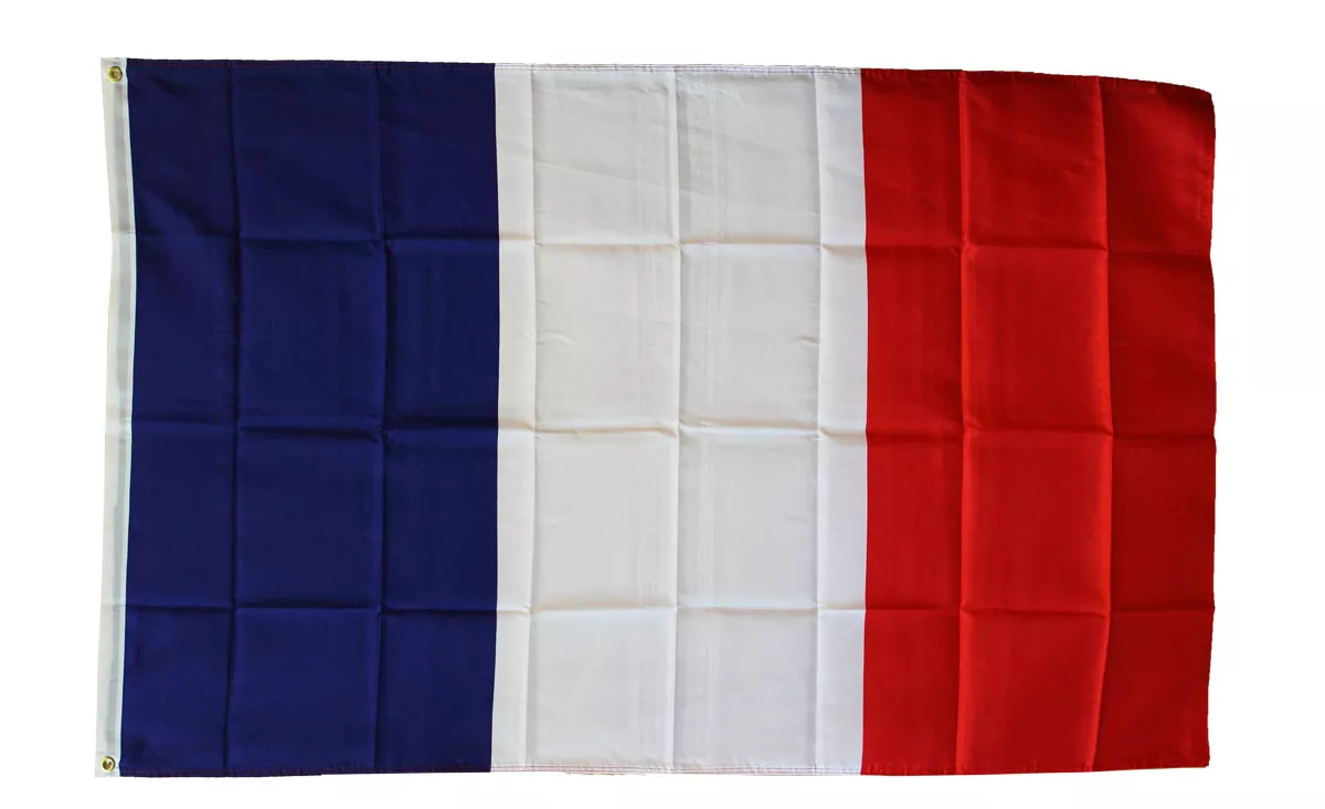 France - 3'X5' Polyester Flag - Lightweight Polyester, 3' x 5', Without Fringe, Grommets
