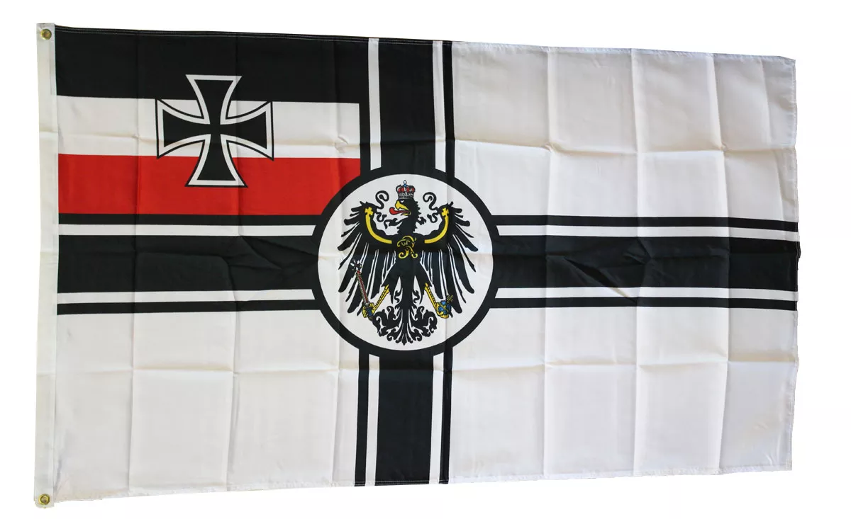 Germany WW1 Naval - 3'X5' Polyester Flag (War Ensign) - Lightweight Polyester, 3' x 5', Without Fringe