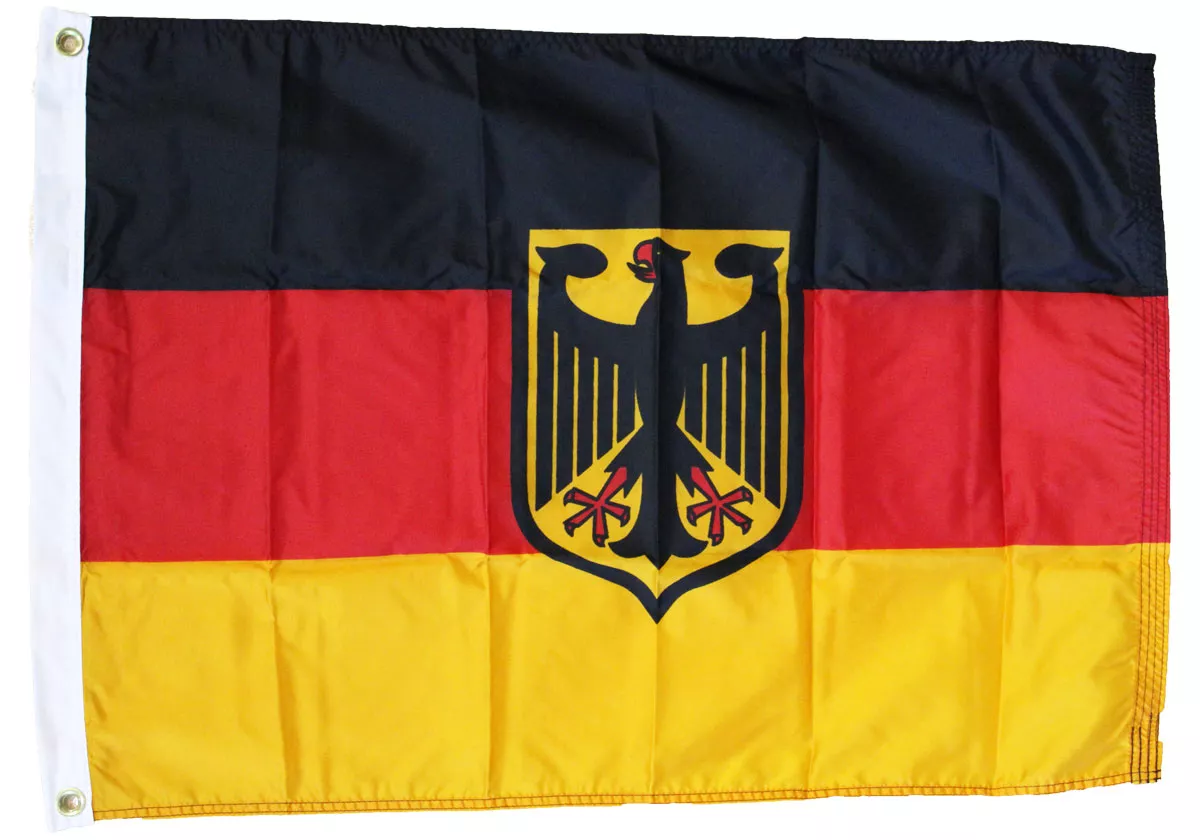 Germany - 5'X8' Nylon Flag (Eagle) - Nylon, Without Fringe, Grommets