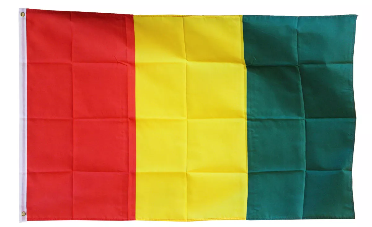 Guinea - 3'X5' Polyester Flag - Lightweight Polyester, 3' x 5', Without Fringe, Grommets