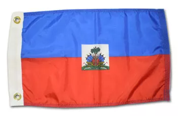 Haiti - 12"X18" Nylon Flag (State) - Nylon, Without Fringe, Grommets