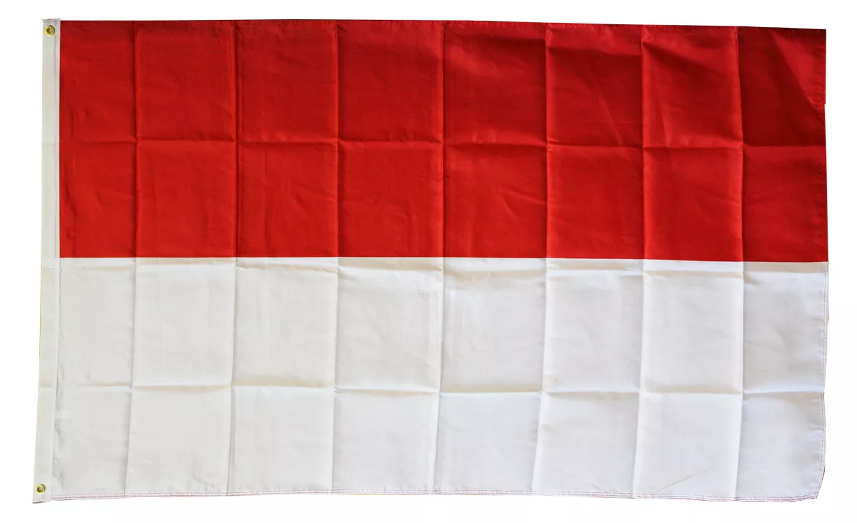 Indonesia - 3'X5' Polyester Flag - Lightweight Polyester, 3' x 5', Without Fringe, Grommets