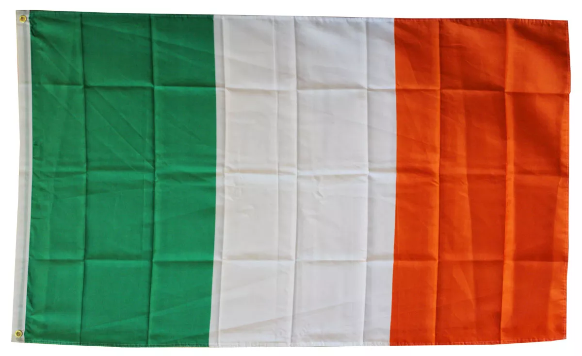 Ireland - 3'X5' Polyester Flag - Lightweight Polyester, 3' x 5', Without Fringe, Grommets
