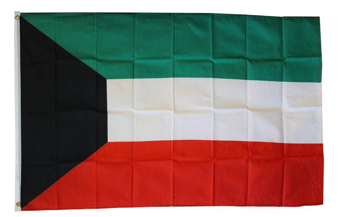 Kuwait - 3'X5' Polyester Flag - Lightweight Polyester, 3' x 5', Without Fringe, Grommets
