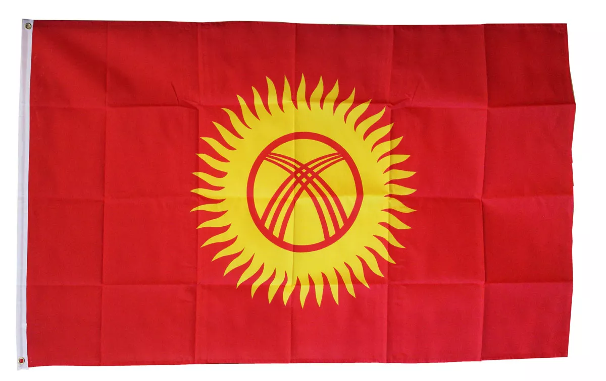 Kyrgyzstan - 3'X5' Polyester Flag - Lightweight Polyester, 3' x 5', Without Fringe, Grommets