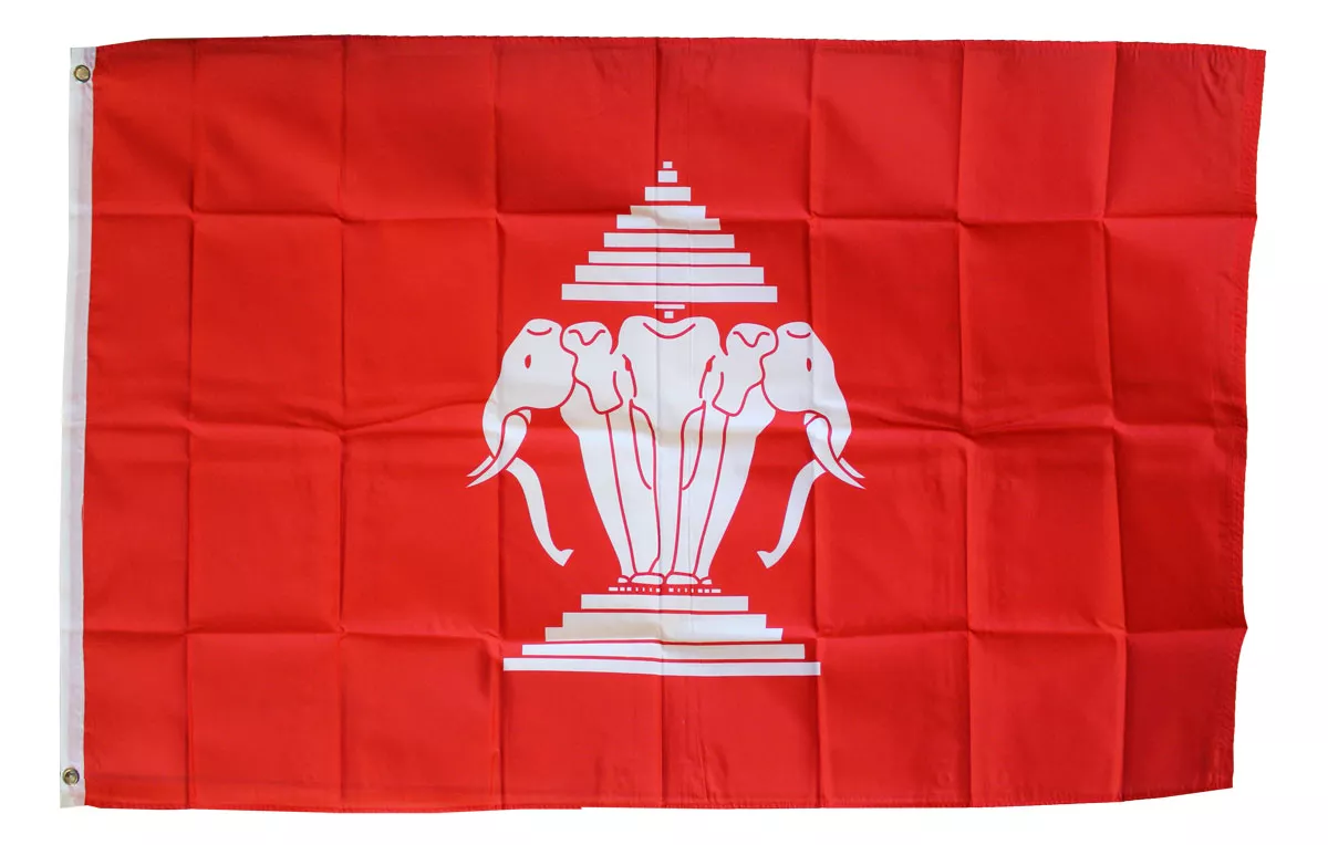 Laos - 3'X5' Polyester Flag (old) - Lightweight Polyester, 3' x 5', Without Fringe