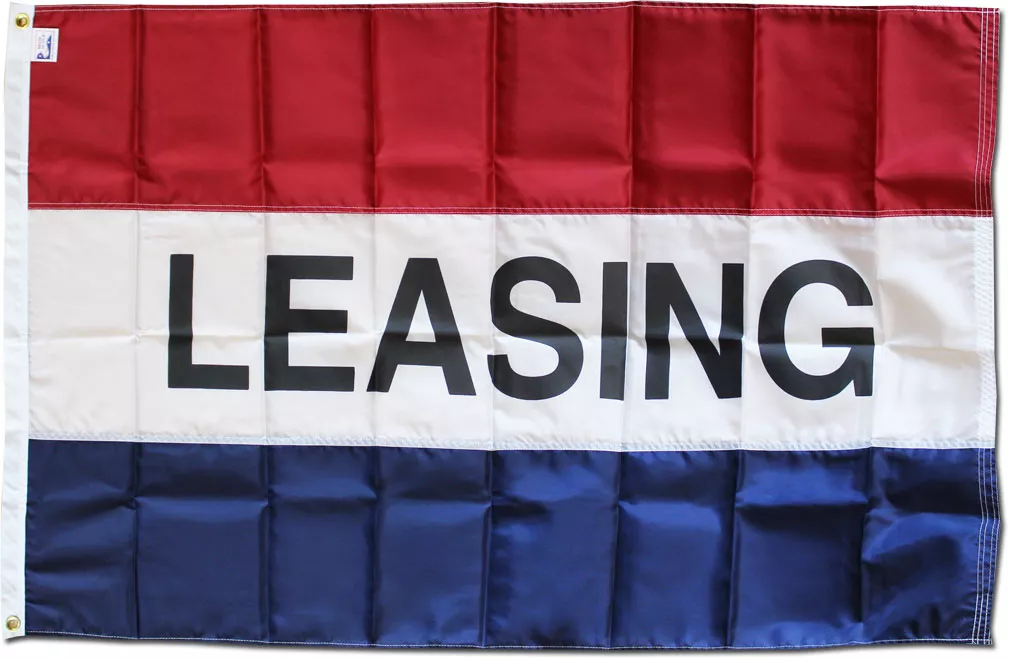 Leasing - 3'X5' Nylon Flag - Nylon, 3' x 5', Without Fringe, Grommets
