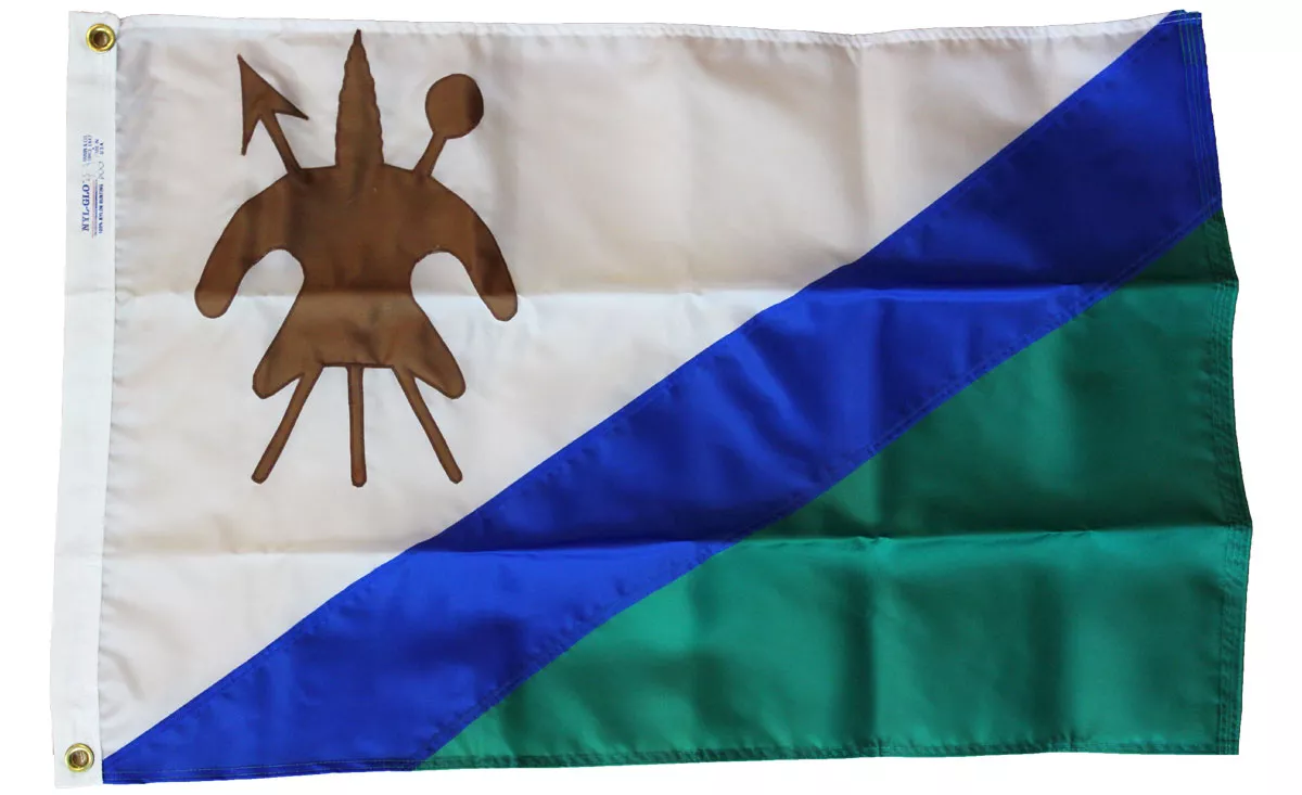 Lesotho (1987-2006) - 2'X3' Nylon Flag  - Nylon, Without Fringe, Grommets