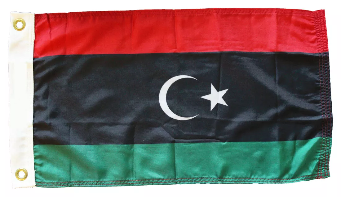 Libya - 12"x18" Nylon Flag - Nylon, Without Fringe, Grommets