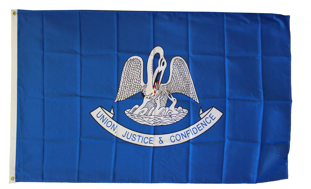 Louisiana - 3'X5' Polyester Flag - Lightweight Polyester, 3' x 5', Without Fringe