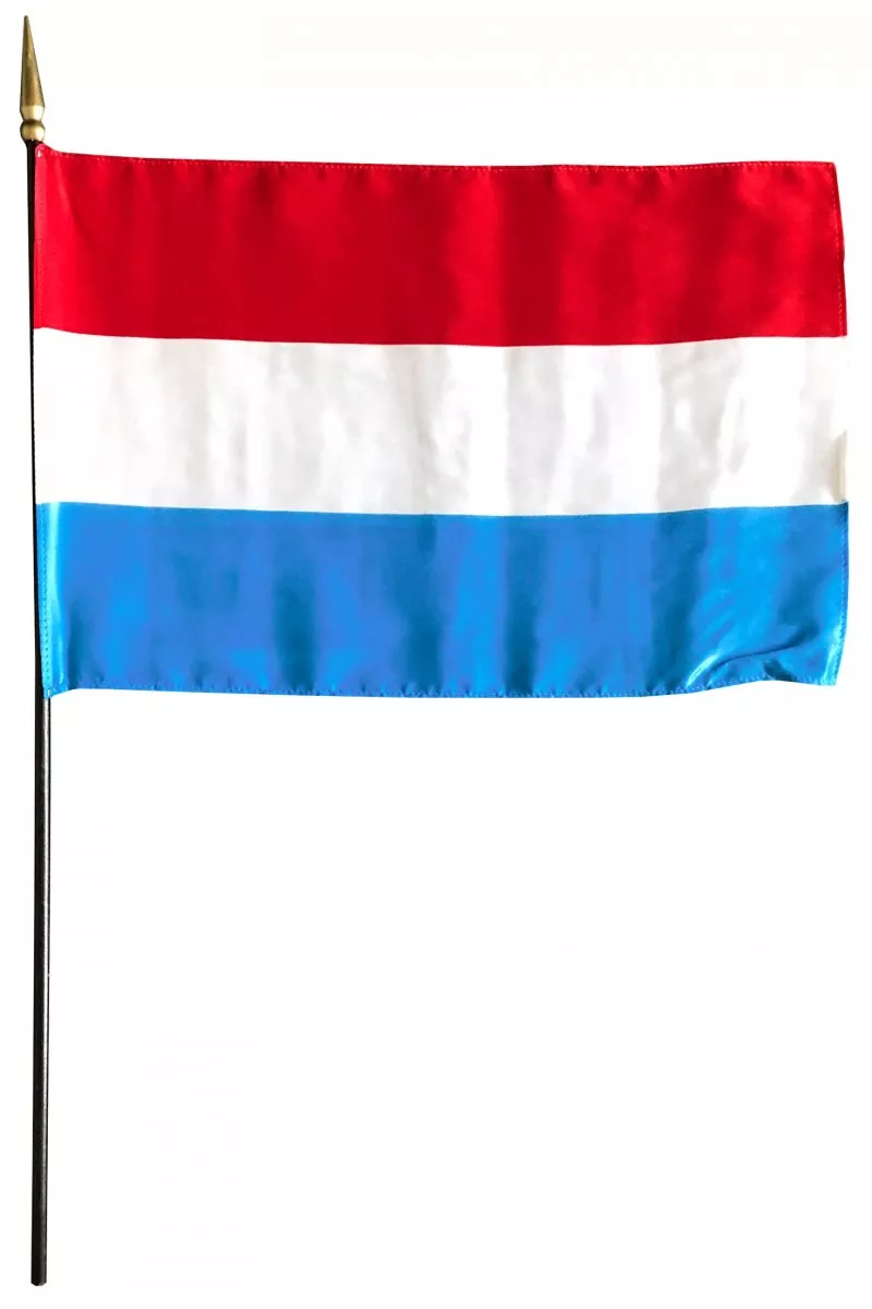 Luxembourg - 8"X12" Stick Flag - 8" x 12", Without Fringe