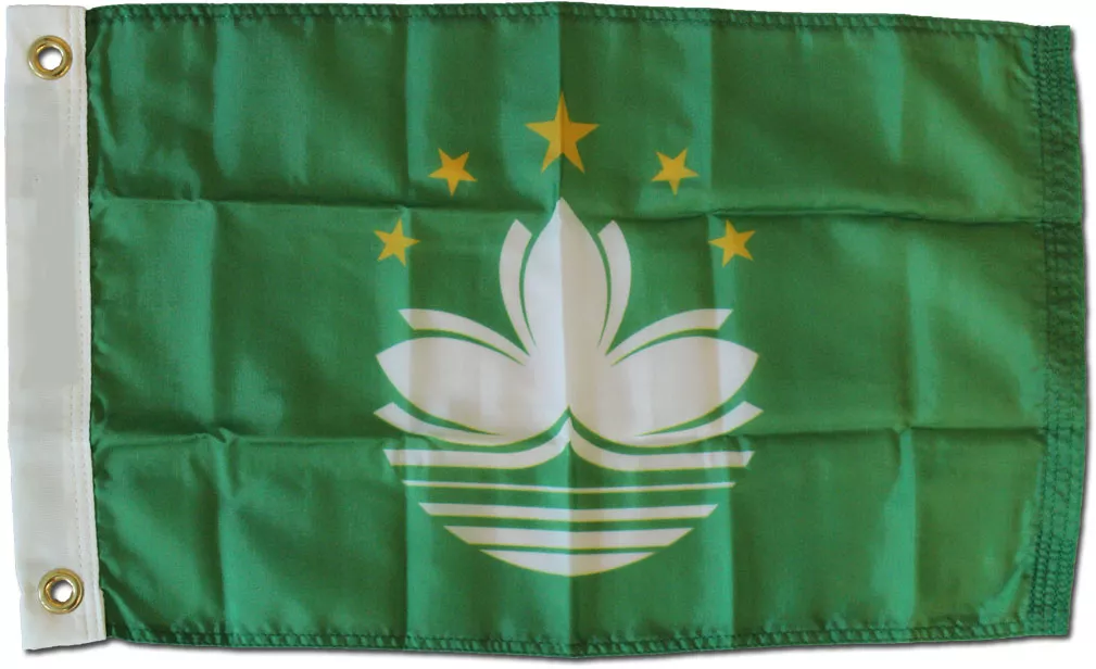 Macao (Macau) - 12"X18" Nylon Flag - Nylon, Without Fringe, Grommets