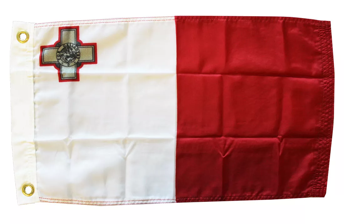 Malta - 12"X18" Nylon Flag - Nylon, Without Fringe, Grommets