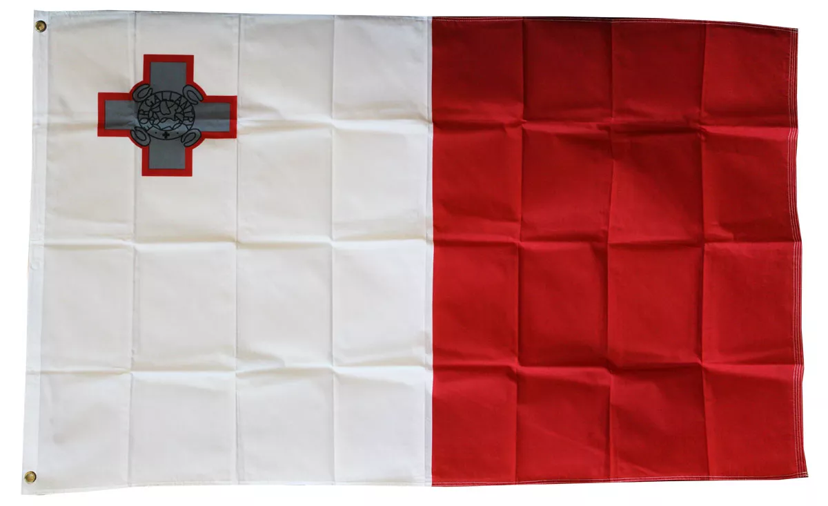 Malta - 3'X5' Polyester Flag - Lightweight Polyester, 3' x 5', Without Fringe, Grommets
