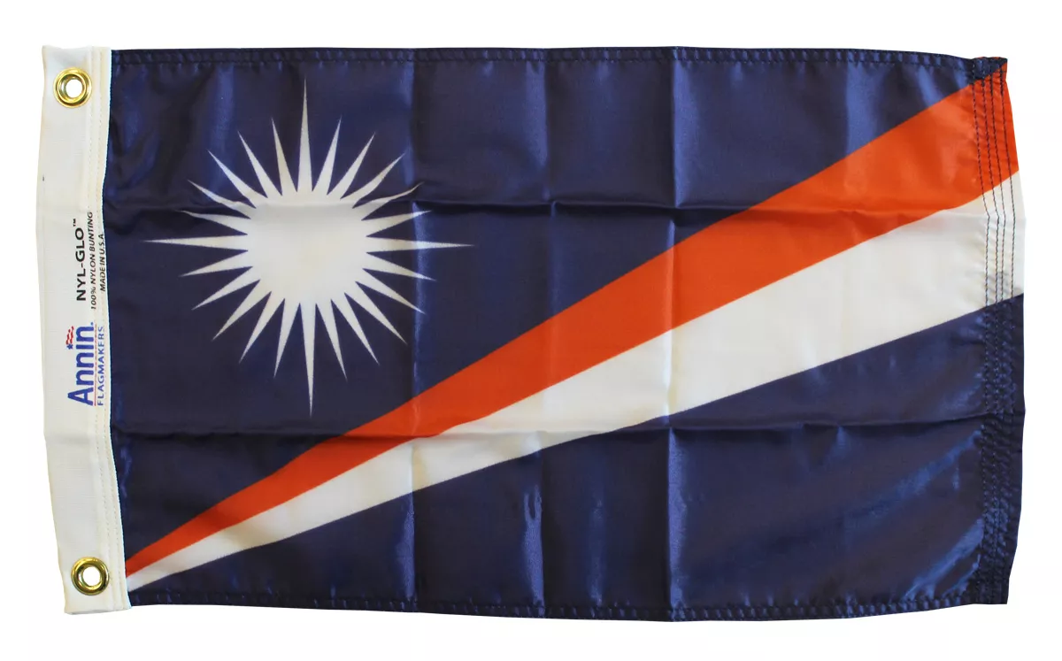 Marshall Islands - 12"X18" Nylon Flag - Nylon, Without Fringe, Grommets