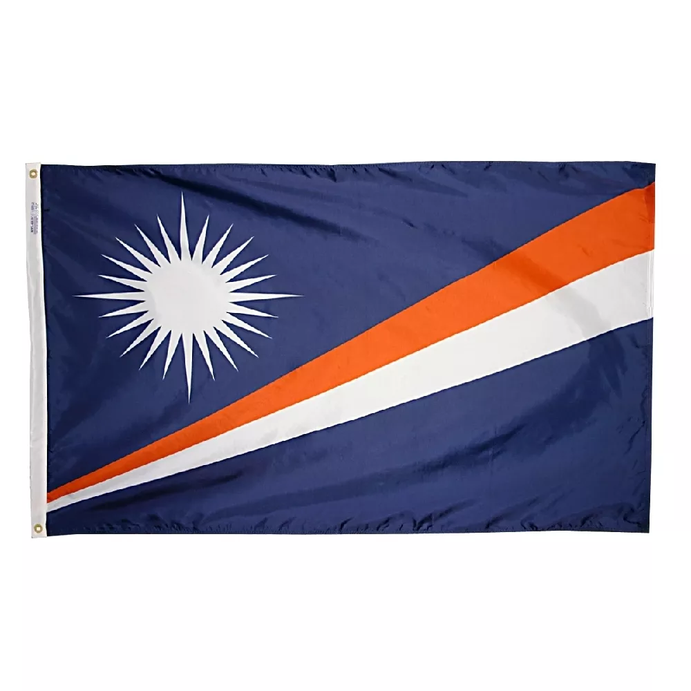 Marshall Islands - 5'X8' Nylon Flag - Nylon, Without Fringe, Grommets