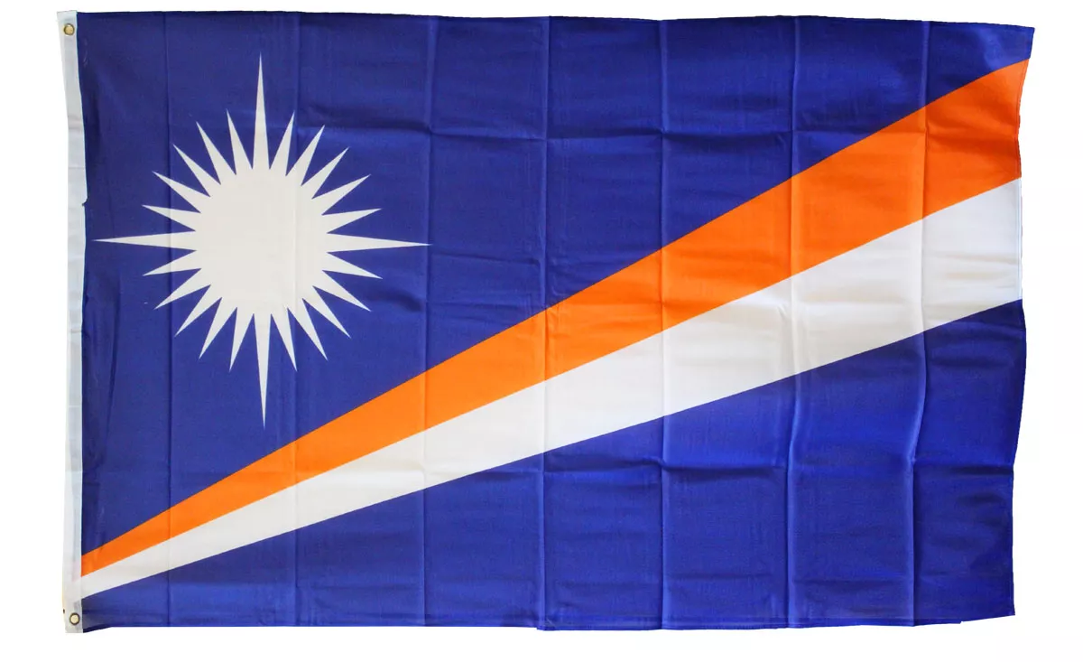 Marshall Islands - 3'X5' Polyester Flag - Lightweight Polyester, 3' x 5', Without Fringe, Grommets