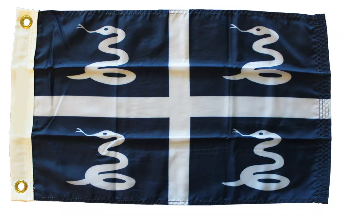 Martinique (snake) - 12"X18" Nylon Flag - Nylon, Without Fringe, Grommets