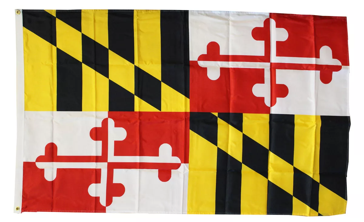 Maryland -3'X5' Polyester Flag - Lightweight Polyester, 3' x 5', Without Fringe