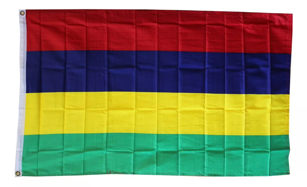 Mauritius - 3'X5' Polyester Flag - Lightweight Polyester, 3' x 5', Without Fringe, Grommets