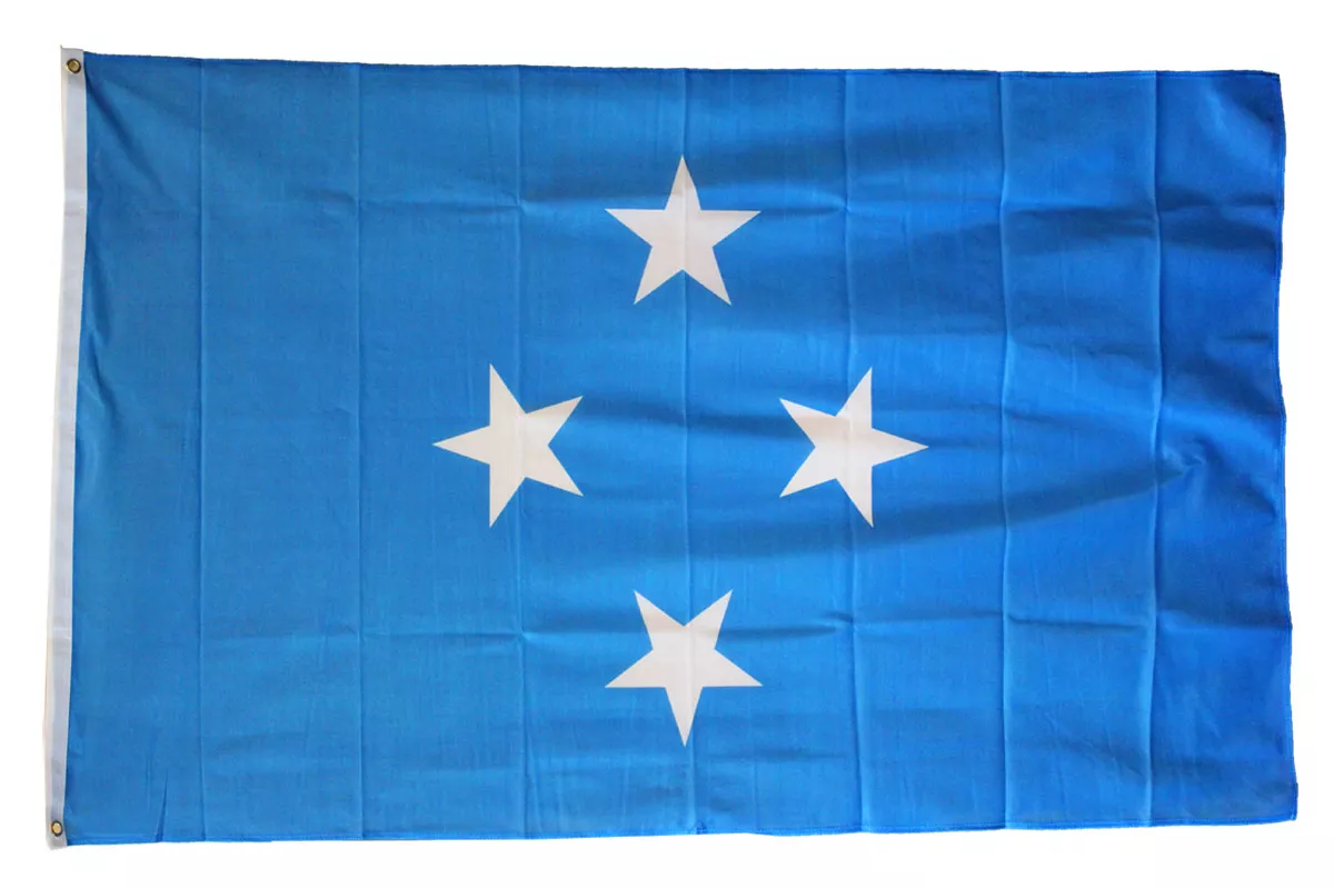 Micronesia - 3'X5' Polyester Flag - Lightweight Polyester, 3' x 5', Without Fringe, Grommets
