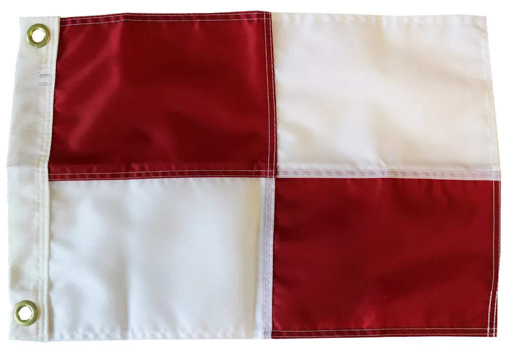 Letter U -  Nautical Code Signal Nylon Flag - Nylon, Grommets