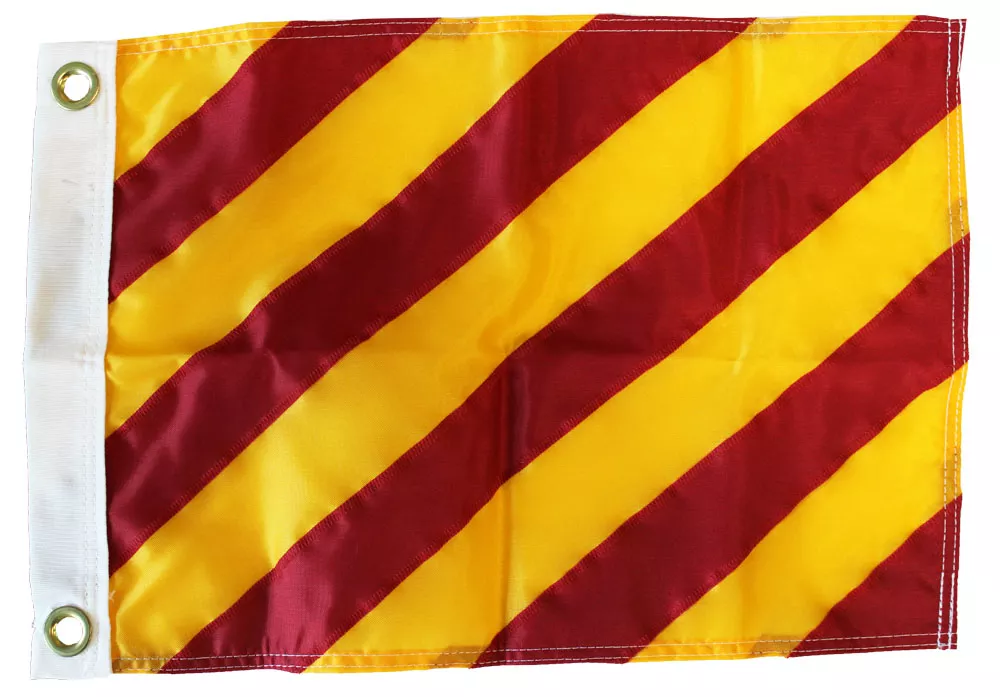 Letter Y - Nautical Code Signal Nylon Flag - Nylon, Grommets