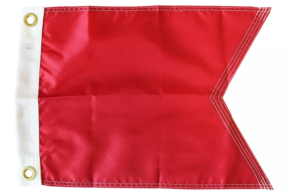 Letter B - Nautical Code Signal Nylon Flag  - Nylon, Grommets, Sewn