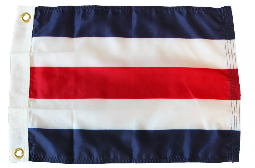 Letter C - Nautical Code Signal Nylon Flag - Nylon, Grommets, Dyed