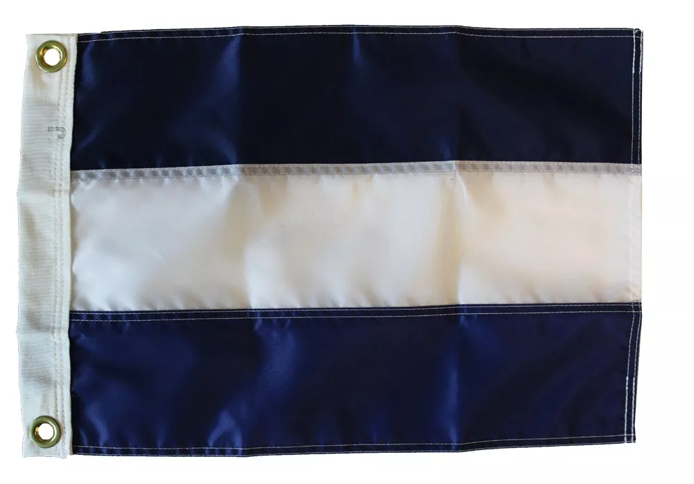 Letter J - Nautical Code Signal Nylon Flag - Nylon, Grommets, Sewn