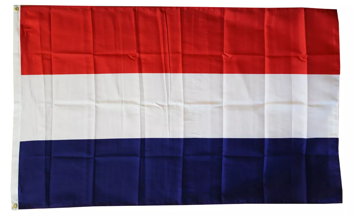 Netherlands - 3'X5' Polyester Flag - Lightweight Polyester, 3' x 5', Without Fringe, Grommets