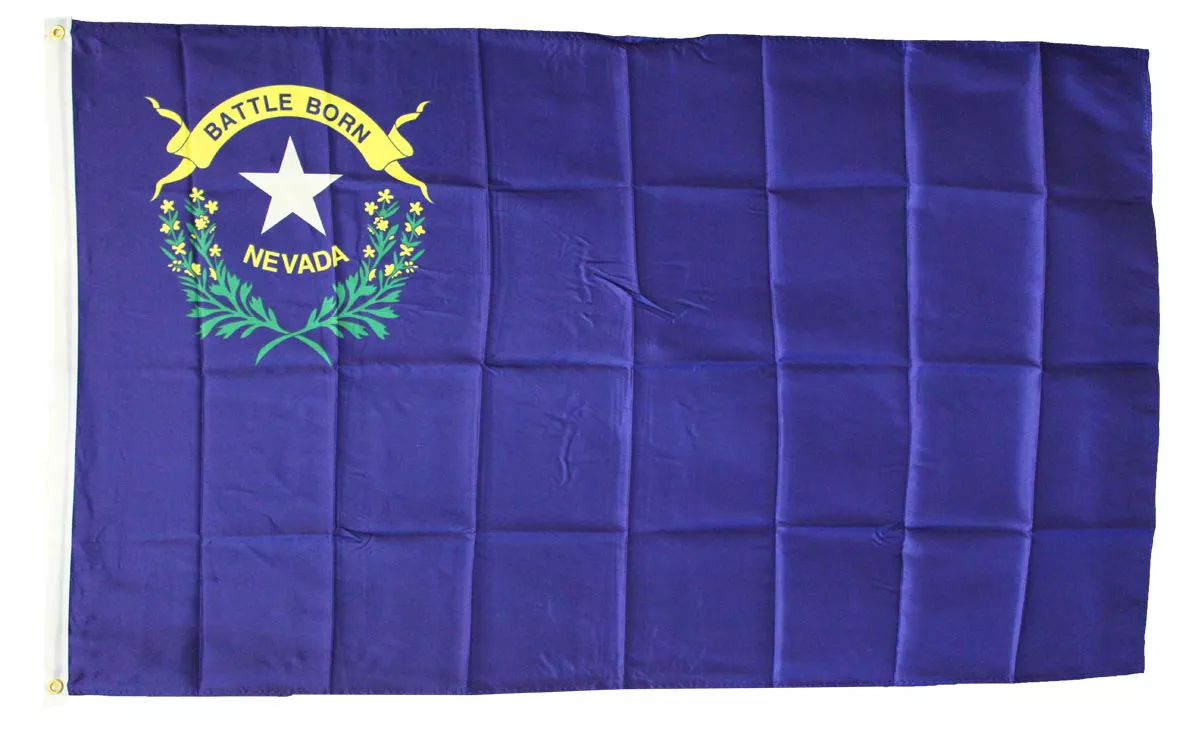 Nevada - 3'X5' Polyester Flag - Lightweight Polyester, 3' x 5', Without Fringe